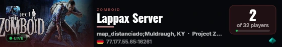 Lappax Server live status badge