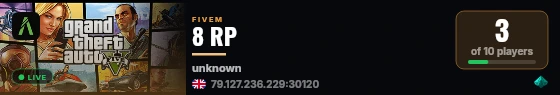 8 RP live status badge