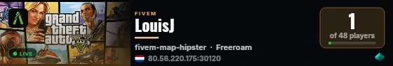 LouisJ live status badge