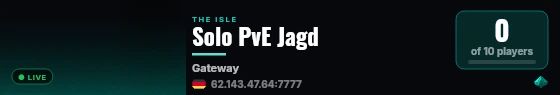 Solo PvE Jagd live status badge