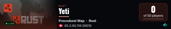 Yeti live status badge