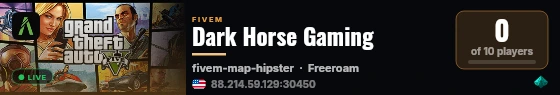 Dark Horse Gaming live status badge