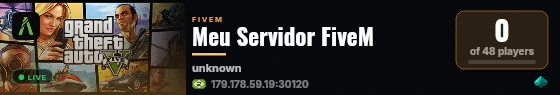 Meu Servidor FiveM live status badge