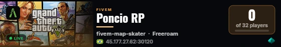 Poncio RP live status badge