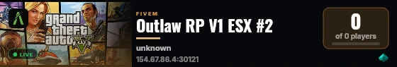 Outlaw RP V1 ESX #2 live status badge