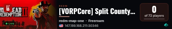 [VORPCore] Split County RP live status badge