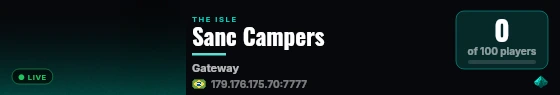 Sanc Campers live status badge