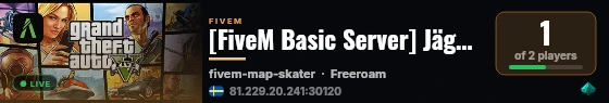 [FiveM Basic Server] Jägers Content live status badge