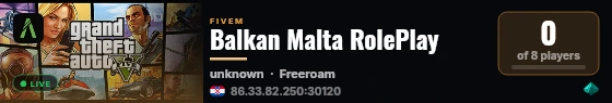 Balkan Malta RolePlay live status badge