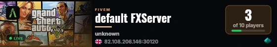 default FXServer live status badge