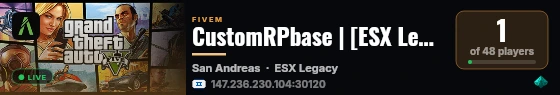 CustomRPbase | [ESX Legacy] live status badge