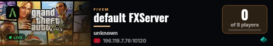 default FXServer live status badge