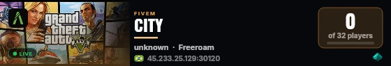 CITY live status badge