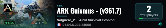 ARK Guismus - (v361.7) live status badge