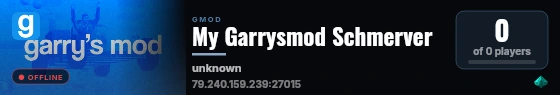 My Garrysmod Schmerver live status badge