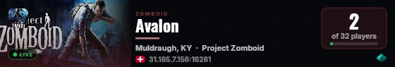 Avalon live status badge