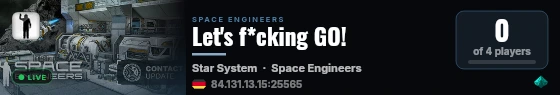 Let's f*cking GO! live status badge