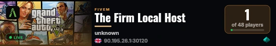The Firm Local Host live status badge