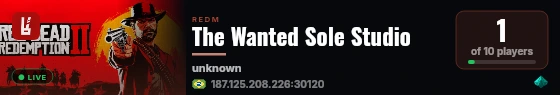 The Wanted Sole Studio live status badge