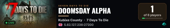 DOOMSDAY ALPHA live status badge