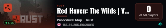 Red Haven: The Wilds | Vanilla+ | Monthly live status badge