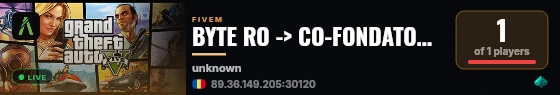 BYTE RO -> CO-FONDATOR -> MAFII LIBERE live status badge