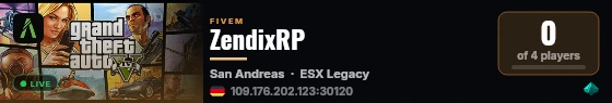 ZendixRP live status badge