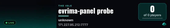 evrima-panel probe live status badge