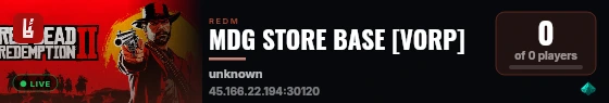 MDG STORE BASE [VORP] live status badge
