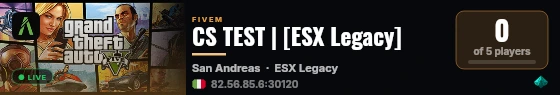 CS TEST | [ESX Legacy] live status badge