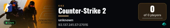 Counter-Strike 2 live status badge