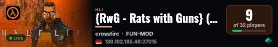 {RwG - Rats with Guns} (Timeleft 6:57) live status badge