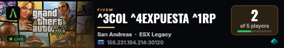 ^3COL ^4EXPUESTA ^1RP live status badge