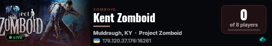Kent Zomboid live status badge