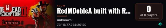 RedMDobleA built with RedM Basic Server! live status badge