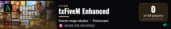 txFiveM Enhanced live status badge