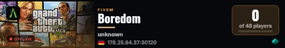 Boredom live status badge