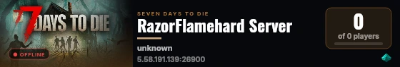 RazorFlamehard Server live status badge