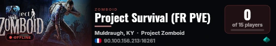 Project Survival (FR PVE) live status badge