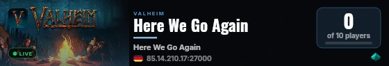 Here We Go Again live status badge