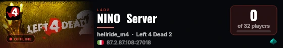 NINO  Server live status badge
