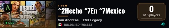 ^2Hecho ^7En ^7Mexico live status badge