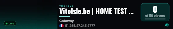 VitoIsle.be | HOME TEST 01 | Play2W live status badge