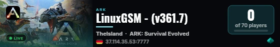 LinuxGSM - (v361.7) live status badge