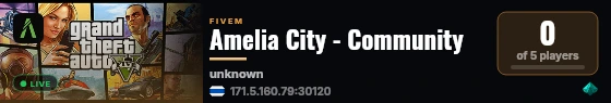Amelia City - Community live status badge