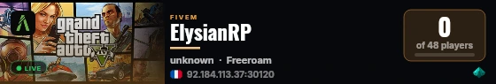 ElysianRP live status badge