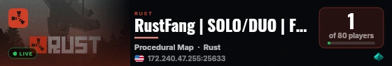 RustFang | SOLO/DUO | FRIDAYS | FULLWIPE| NEW SEV live status badge