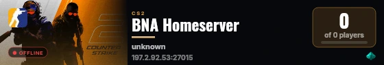 BNA Homeserver live status badge