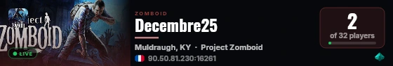 Decembre25 live status badge