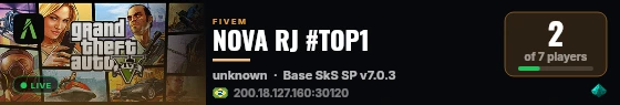 Nova Rj live status badge